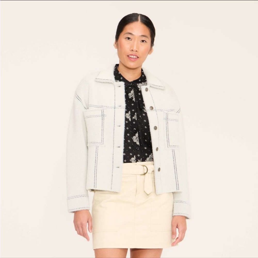 Woolrich X Target Cream Shacket- size Small with tags